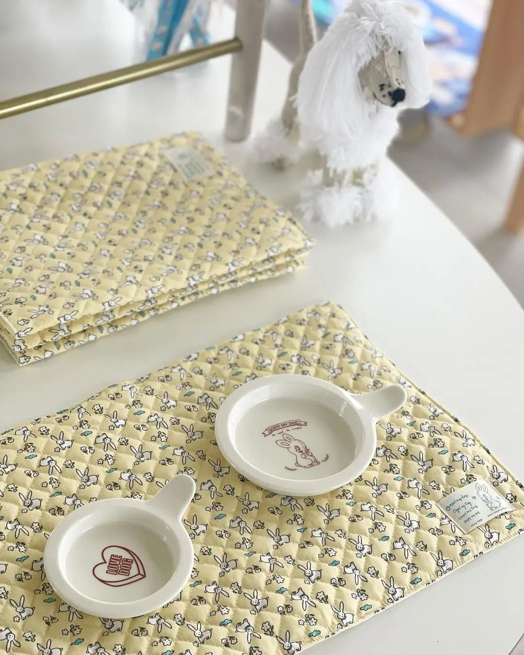 Tapis De Gamelle Chien Chat Décoratif Protection Sol