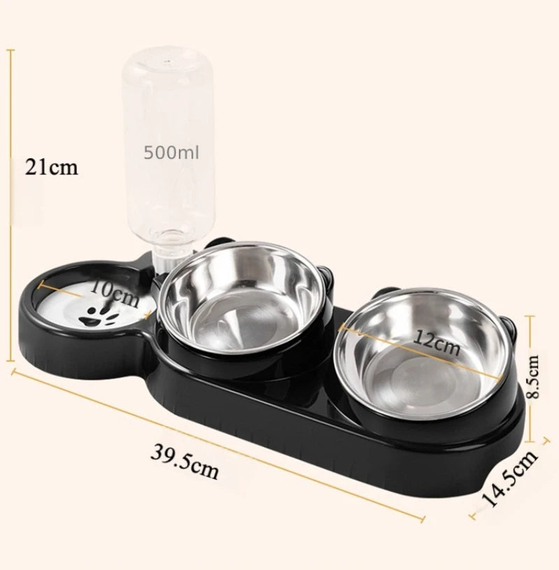 Gamelle Chien Chat Inox Avec Distributeur D’Eau