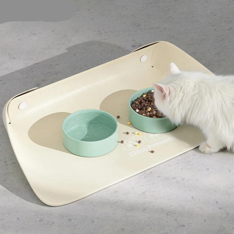 Tapis De Gamelle Chat Chien – Plateau Alimentaire Stable
