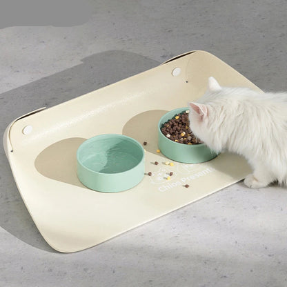 Tapis De Gamelle Chat Chien – Plateau Alimentaire Stable