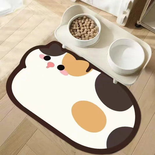 Tapis De Gamelle Chat – Séchage Rapide Et Protection Sol