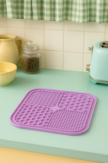 Tapis De Gamelle Chien Chat Silicone – Léchage Anti-Stress